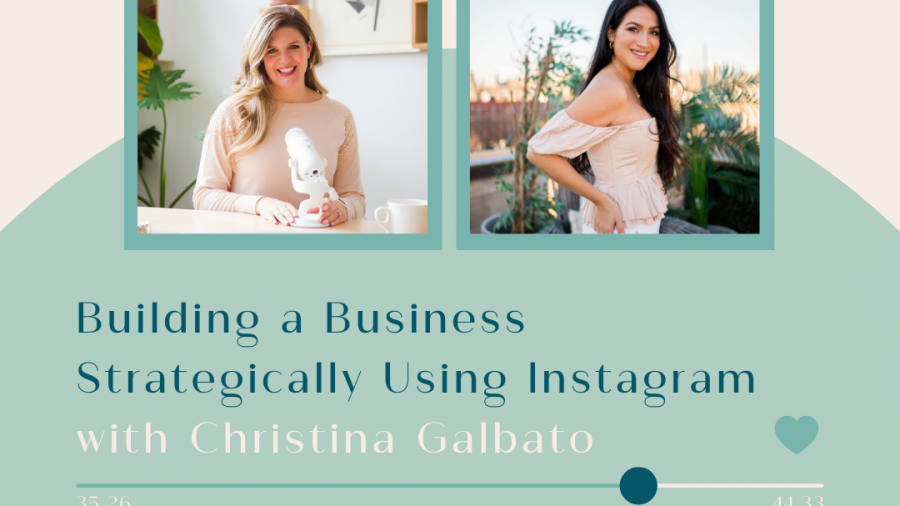 Episode 27 Building a Business Strategically Using Instagram with Christina Galbato featured blog post image