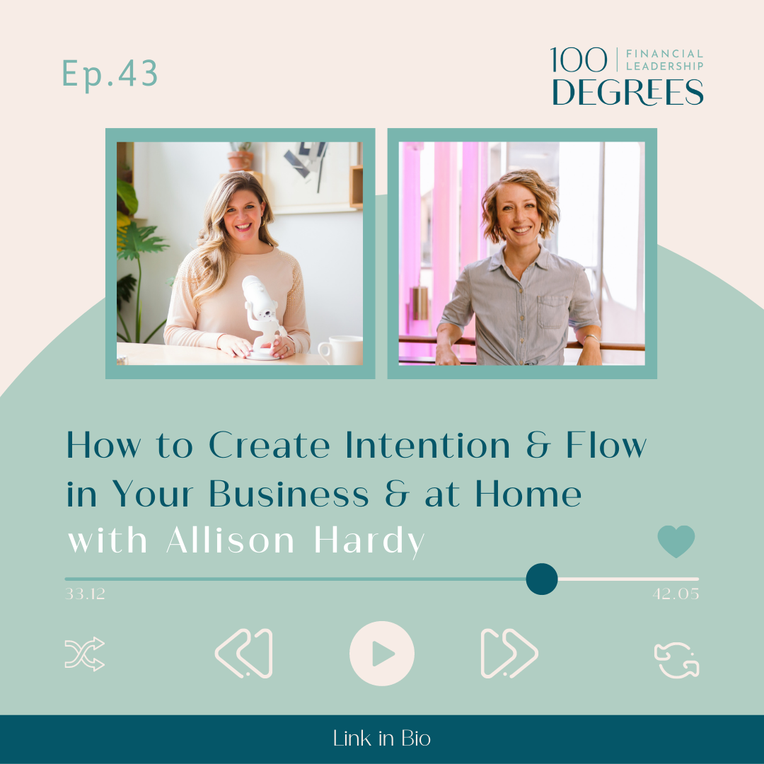 Featured blog post image for episode 43 with Allison Hardy talking about creating intention and flow in your home and business