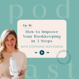 Episode 46 How to Improve Your Bookkeeping in 3 Steps featured blog post image
