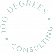 100 degrees circle logo sage